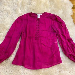 Fuchsia Diane von Furstenberg Blouse